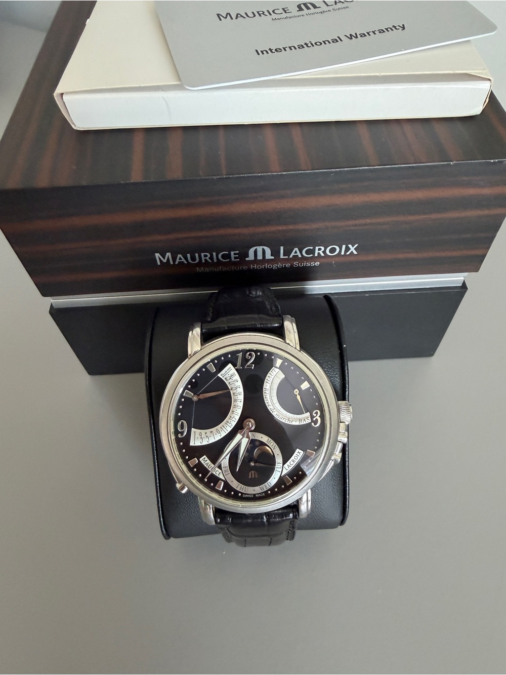 Maurice Lacroix Masterpiece MP7078 43mm Moon Phase Retrograde ML104 Full set - Picture 4 of 9